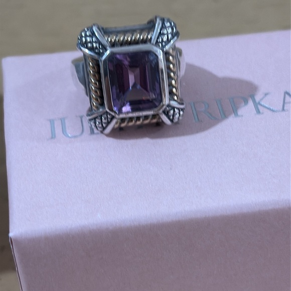 Judith Ripka amethyst ring - Picture 2 of 5